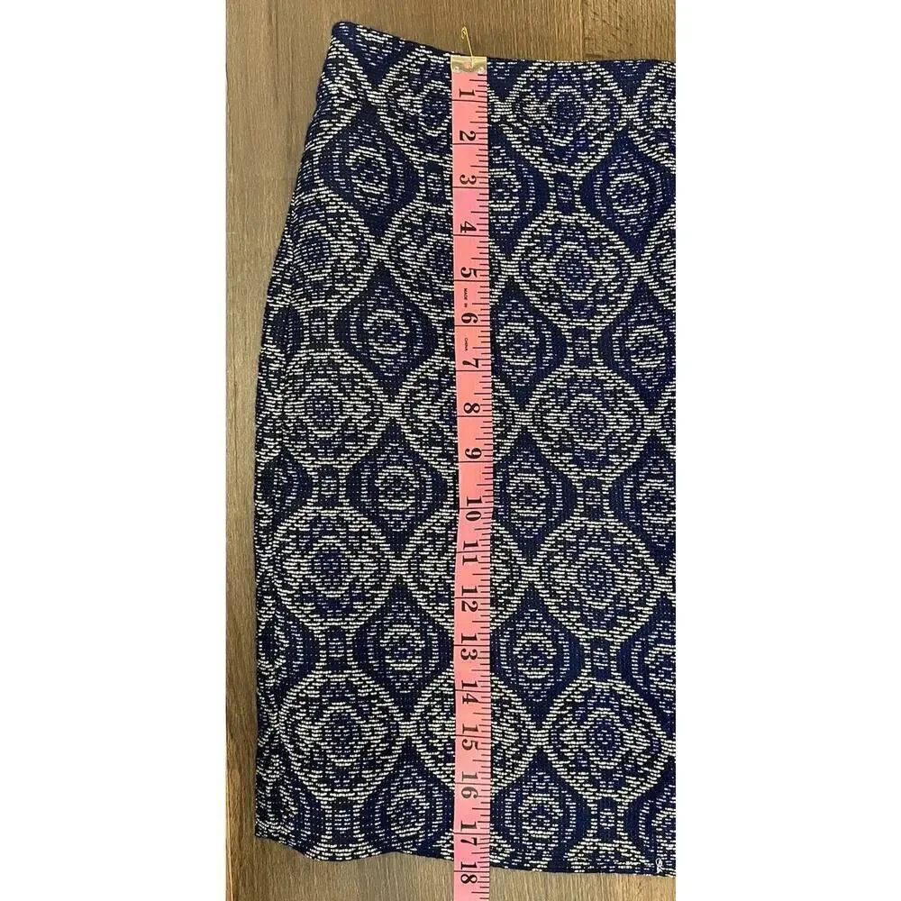 J. Crew Brocade Blue Geometric Mini Skirt Women’s Size 4 Career Professional NWT